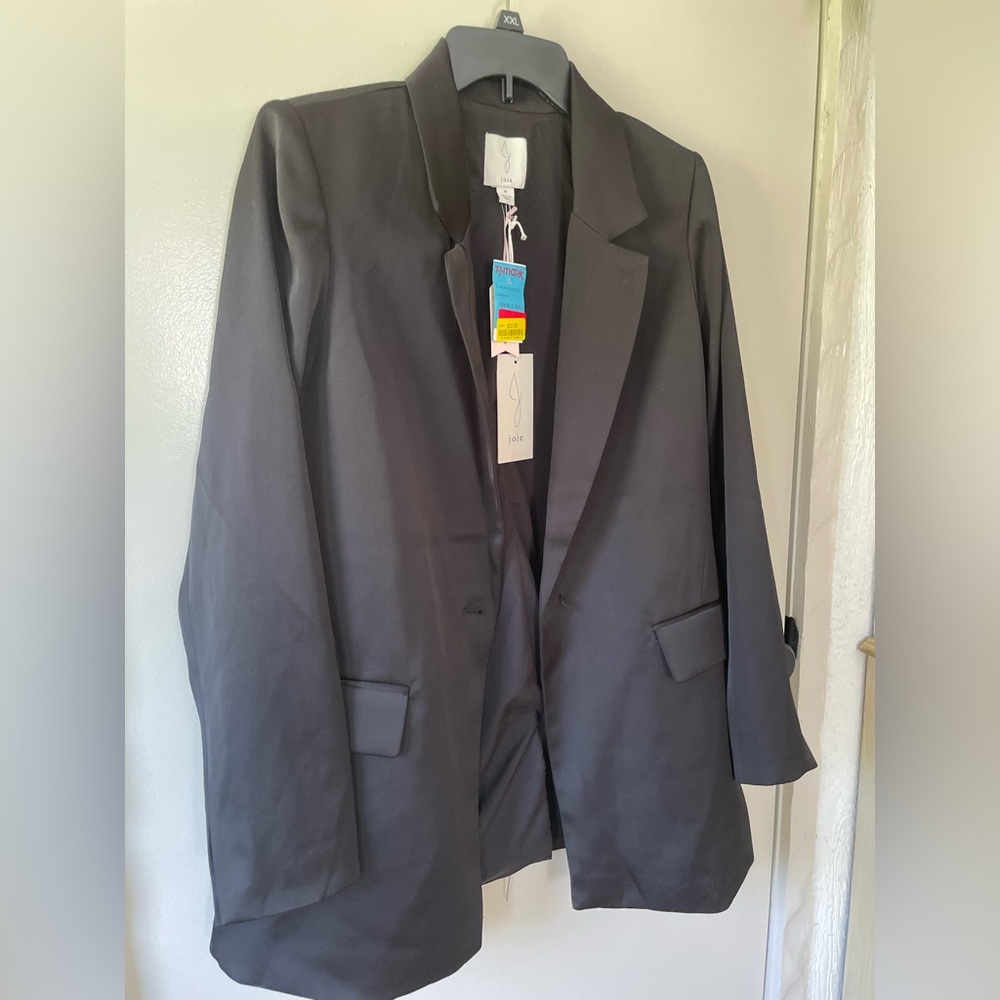 Joie silk black blazer.